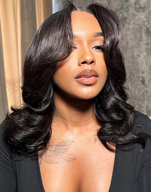 Face-Framing Curtain Bang Wig Body Wave Glueless Human Hair Wig With Bangs – Page 2 – Jessie's Wig