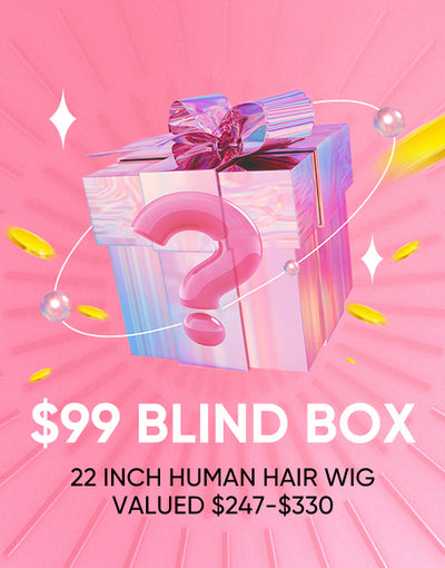 $99 Blind Box Valued $247-$330 - 1 Unit For 22 Inch Human Hair Lace Closure Wig Flash Deal