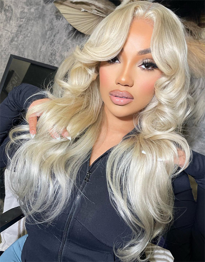 Curtain Bangs 613 Blonde Glueless 6x5 HD Lace Front Human Hair Wigs Body Wave