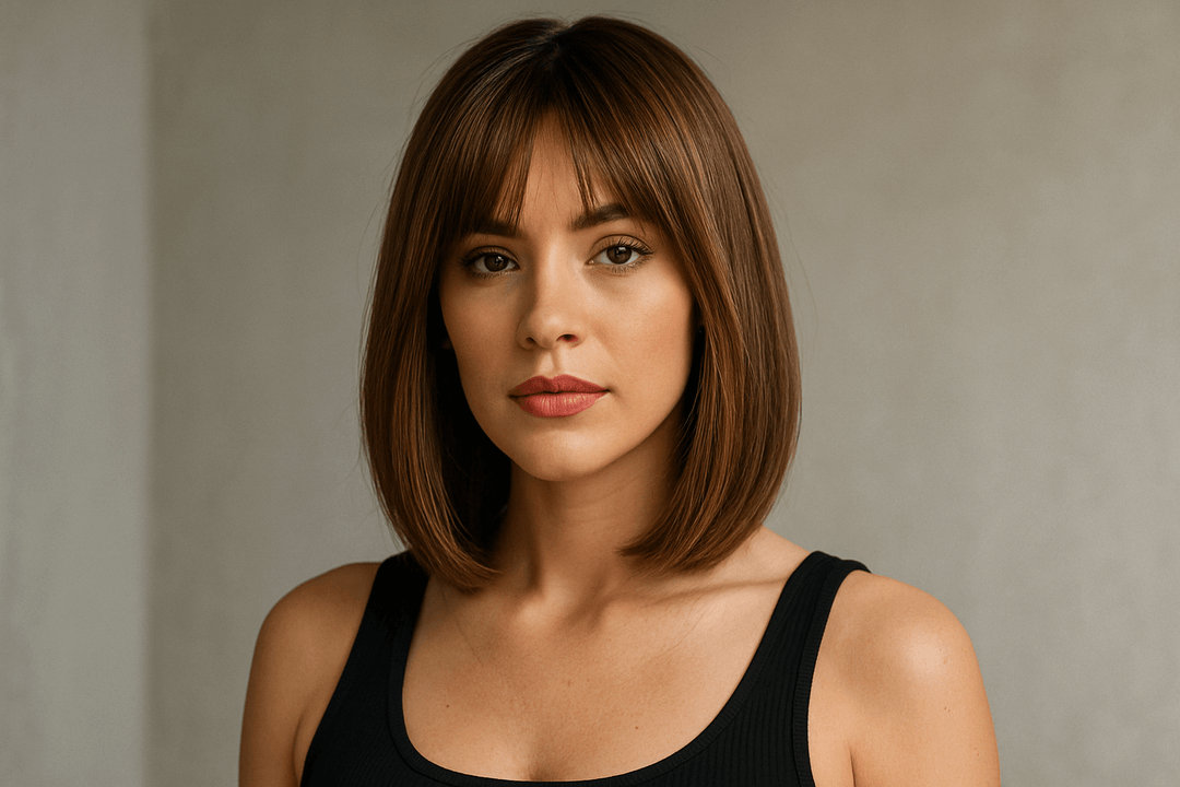 girl with bob wig