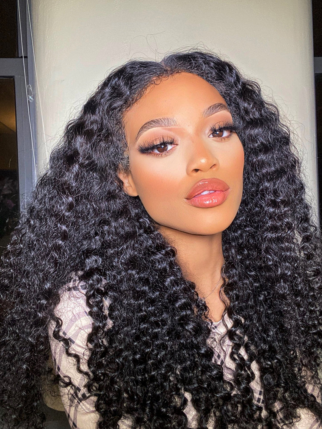 Jazelle Lumar with kinky curly wig