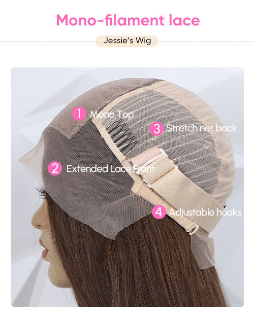 Tayor-Custom Made 5x5.5 Lace With Mono Top Blonde Highlights 8/24/27-8R Human Hair Wig