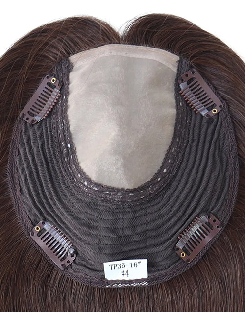 6"x6.5" Women Hair Topper Injection Poly Lace European Cuticle Remy Hair Pieces for Women