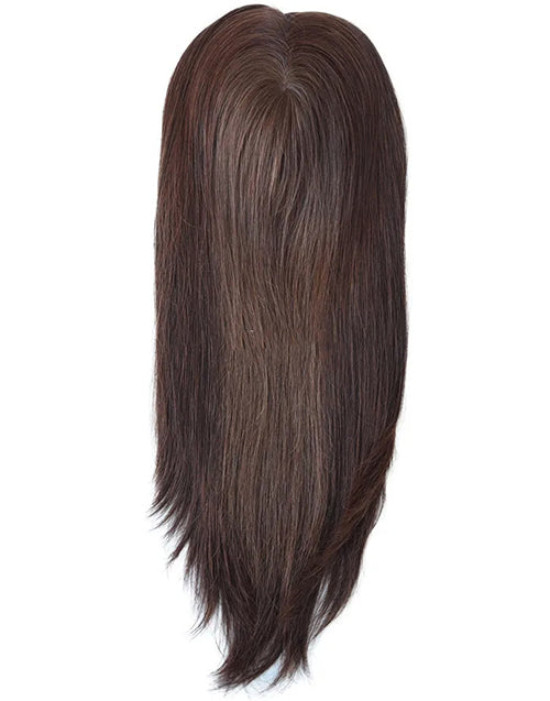 European Remy Human Hair Topper for Women 6“x7" Natural Straight Toupee Women 4 Hair Clips on Hair Pieces