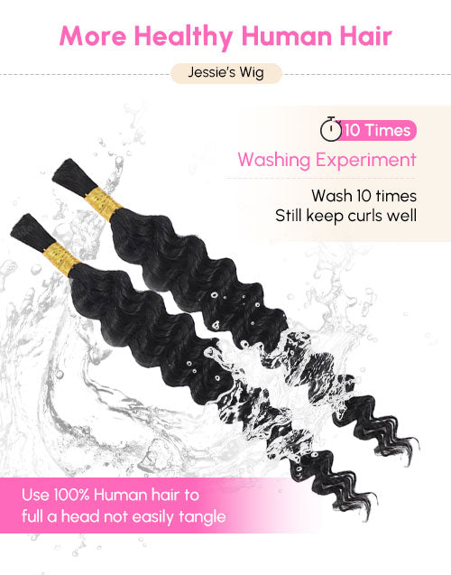 Loose Deep Bulk Human Hair for Braiding No Weft 12A Human Hair Extensions for Boho Braids