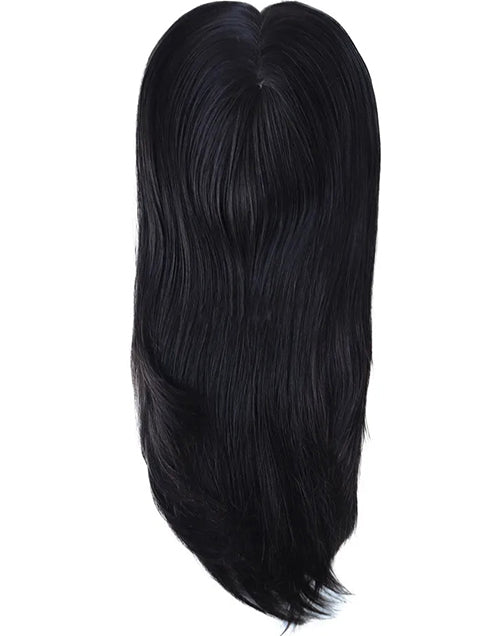 European Remy Human Hair Topper for Women 6“x7" Natural Straight Toupee Women 4 Hair Clips on Hair Pieces