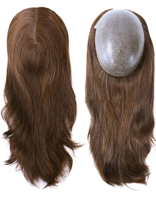 Renee- 14" 16" 7“x9" European Cuticle Remy Human Hair Topper Silky Hairpieces for Woman Injected Poly Skin Women Toupee