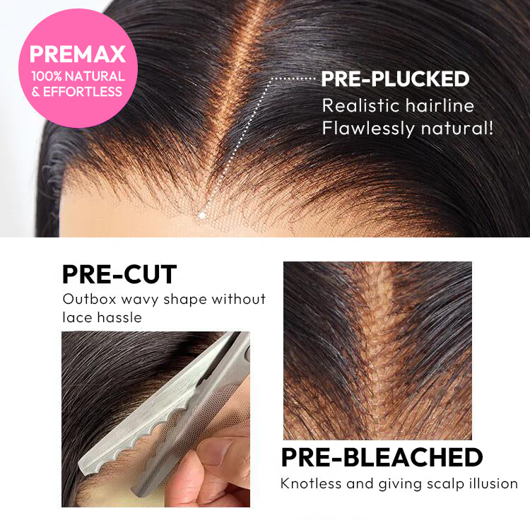 26" Only $179 Edith- Pull Go 7x5 13X5 Pre Everything Glueless Water Wave Wigs Pre Cut Lace Flash Sale