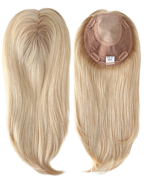 6"x6.5" Women Hair Topper Injection Poly Lace European Cuticle Remy Hair Pieces for Women