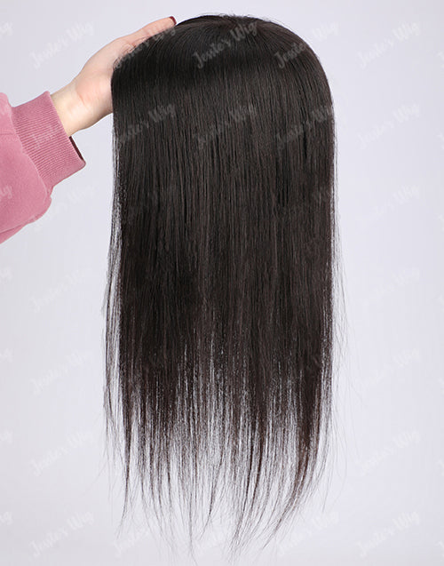 Custom Natural Black Color 5.5X6 Human Hair Topper For Thinning Hair Or Hair Loss