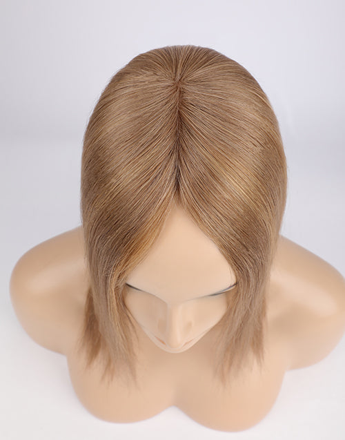 8A#T8A/18# Mono Women  Human Hair Topper For Thinning Hair Or Hair Loss 3"X5" 5.5"X6"
