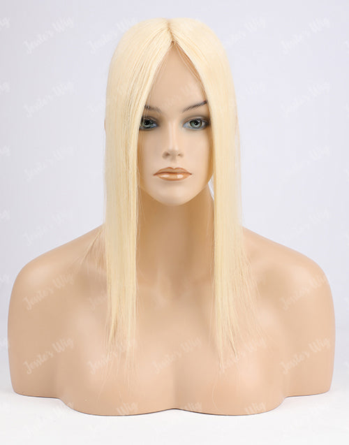 Custom Blonde 613 Color 3X5 Human Hair Topper For Thinning Hair Or Hair Loss