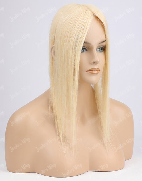 Custom Blonde 613 Color 3X5 Human Hair Topper For Thinning Hair Or Hair Loss
