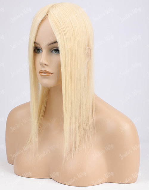 Custom Blonde 613 Color 3X5 Human Hair Topper For Thinning Hair Or Hair Loss
