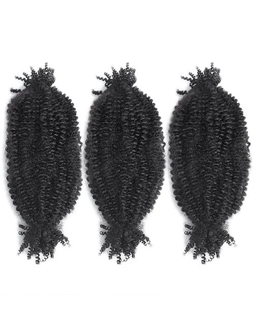Natural Black Spring Twist Human Hair Extensions