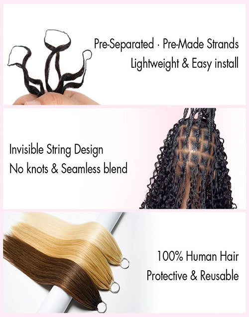 Burmese Curly Crochet Hair Natural Black Machine Made Feather Crochet Human Hair Extension