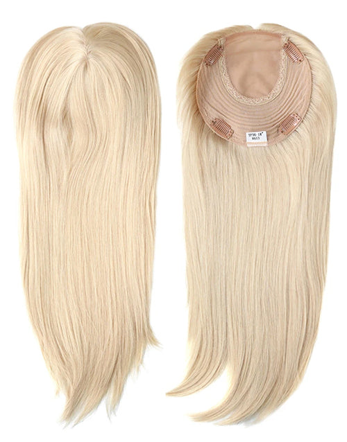 6"x6.5" Women Hair Topper Injection Poly Lace European Cuticle Remy Hair Pieces for Women