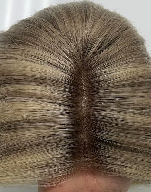 Jordyn- Ombre Highlight Ash Platinum Blonde Straight Bob Wig Glueless 13x4 Lace Front Wig