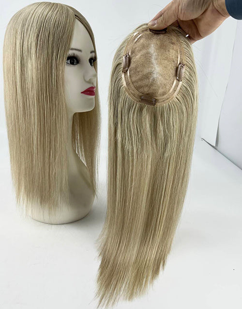 #6 #8 Mono Top 5.5"X6.5" Human Hair Topper For Thinning Hair Or Hair Loss For Women