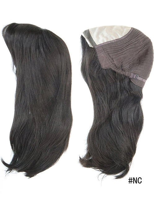 14.5" Women Luxury Wig Mono Top Jewish Wig Lace Front Human Hair Wig Remy Hair Wigs for Women