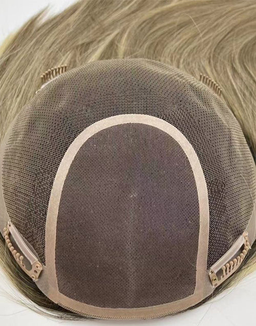 Mono Top 7.5”x8” Human Hair Topper Straight Chinese Remy Hair | Lightweight Volumizing for Thinning Hair