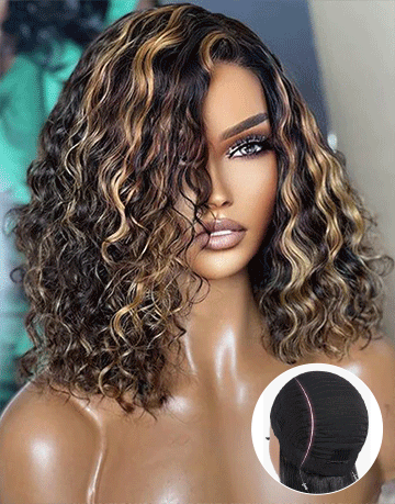Smart-Fit Pull Go Highlight Honey Blonde Deep Curly 13x4  display picture 3