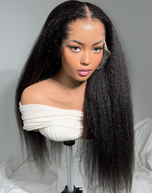 Lagos M Hairline Kinky Straight 13x5 Pre Everything Wig Real HD Lace Modify Face Shape Glueless Wig