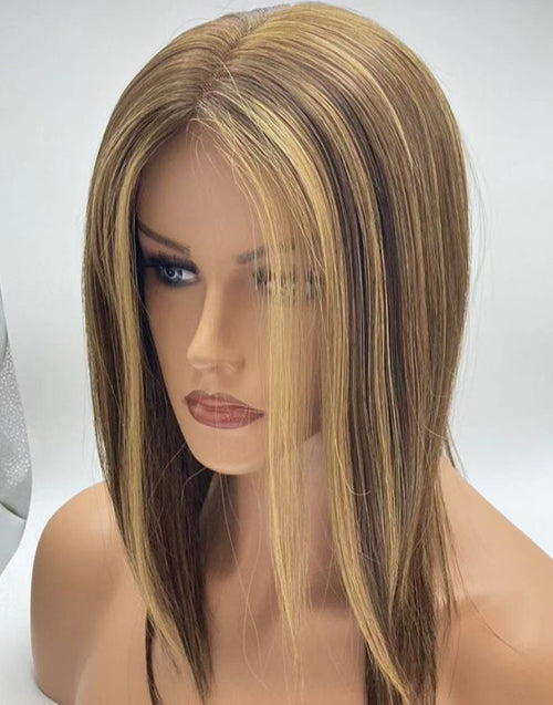 Mono Top 7.5”x8” Human Hair Topper Straight Chinese Remy Hair | Lightweight Volumizing for Thinning Hair