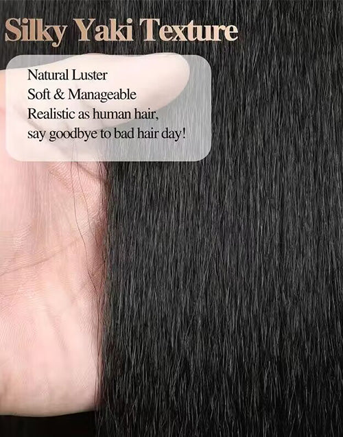 Regina- Glueless Kinky Straight 13x4 Lace Front Bob Wig Yaki Straight Human Hair Wig