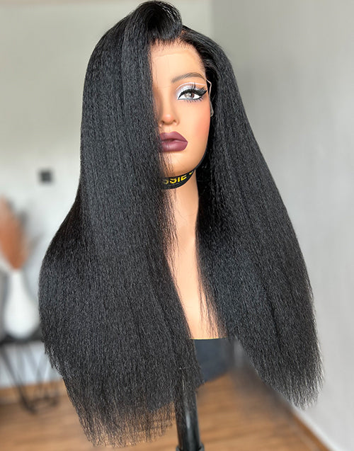 Calliope- Real HD Lace Kinky Straight Wig Invisible Lace & Skin Melt Glueless Wig Pre Cut Lace