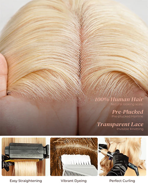 Lim -Glueless 613 Blonde Body Wave/Straight Wig Pre-cut 13x6 Lace Beginner Friendly