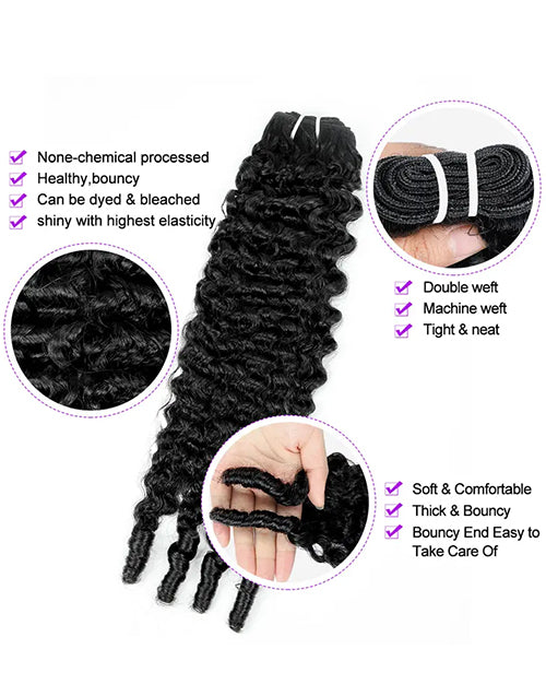 15A Burmese Curly Bundles 100% Human Hair Extensions Spiral Curly End Human Hair Weft