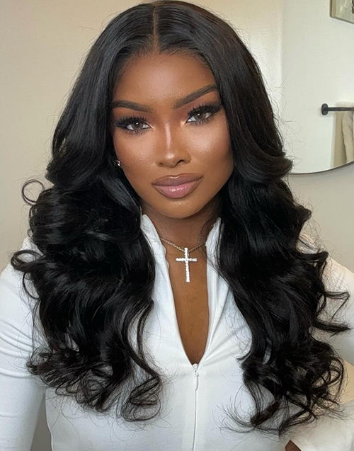 Lark- Glueless Pull Go Wig Body Wave Wig Skip Hairstylist Pre Cut Upgraded 6x5 Lace