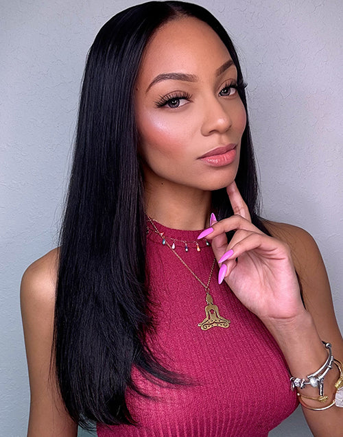 EXTRA 25% OFF Layer Cut Straight Wig Pre Cut Lace Glueless Wig [Medium Cap]