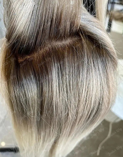 16" 18" Highlight Ombre Blonde Natural Wave True-Hold Glueless 5.5x5.5 Pre Cut Lace Wig Medium Cap Flash Deal