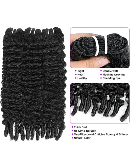 15A Burmese Curly Bundles 100% Human Hair Extensions Spiral Curly End Human Hair Weft