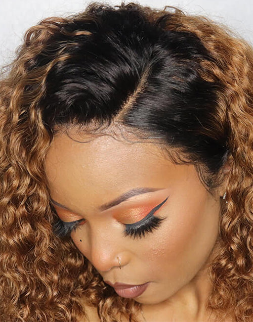 [Ready To Ship]T1B/30 Water Wave 13x4 Lace Front Wig Glueless Human Hair Wig