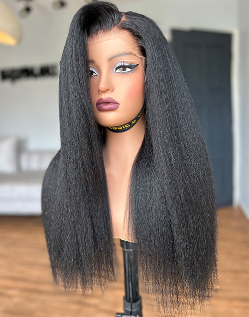 Calliope- Real HD Lace Kinky Straight Wig Invisible Lace & Skin Melt Glueless Wig Pre Cut Lace