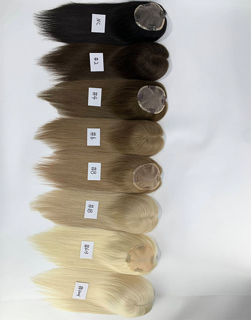 #8 #18 Mono Top 5"X5" Human Hair Topper For Women Thinning Hair Or Hair Loss