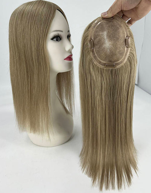 #6 #8 Mono Top 5.5"X6.5" Human Hair Topper For Thinning Hair Or Hair Loss For Women