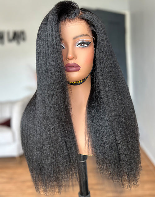 Calliope- Real HD Lace Kinky Straight Wig Invisible Lace & Skin Melt Glueless Wig Pre Cut Lace