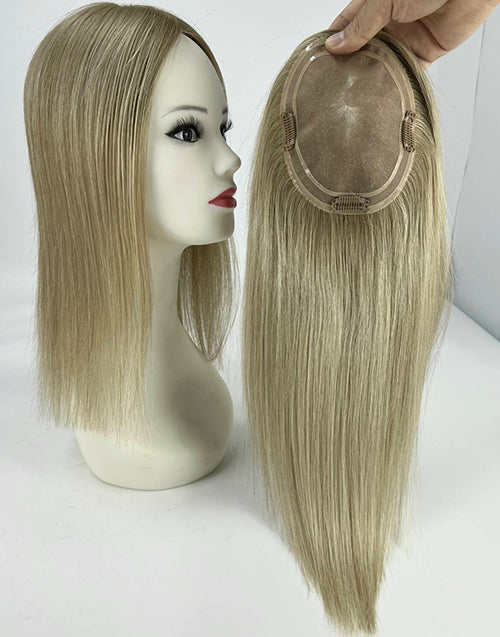 #6 #8 Mono Top 5.5"X6.5" Human Hair Topper For Thinning Hair Or Hair Loss For Women