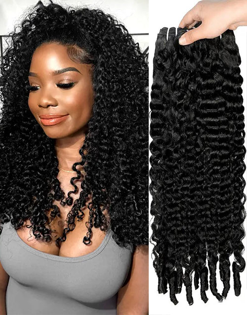 15A Burmese Curly Bundles 100% Human Hair Extensions Spiral Curly End Human Hair Weft