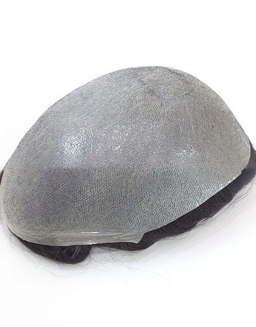 8"x10" Super Thin Skin 3-4mil V Loop All Over 6" Hair Toupee Hairpieces for Men Indian Human Hair