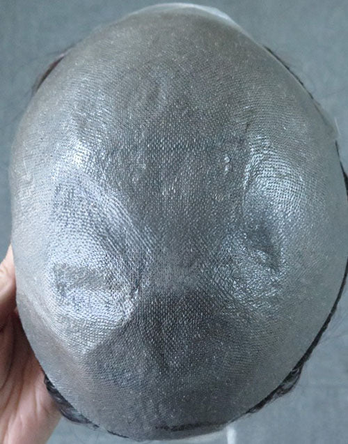 8"x10" Thin Skin 3-4mil 1/8" V Loop Front 6" Hair Toupee Hairpieces for Men Indian Human Hair