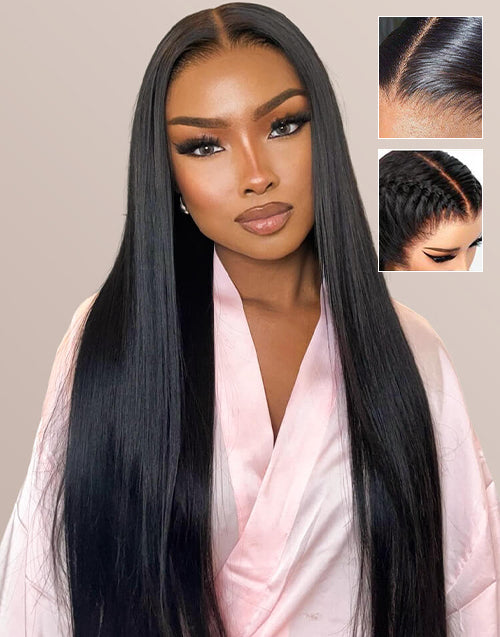 24" Straight Wig 5x5 Lace Glueless Wig Human Hair Flash Deal