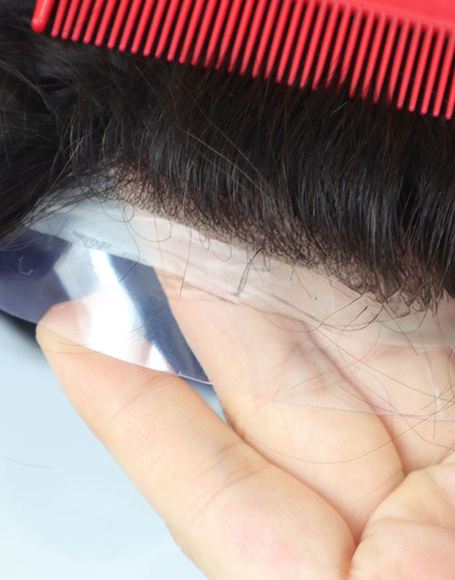 8"x10" Super Thin Skin 3-4mil V Loop All Over 6" Hair Toupee Hairpieces for Men Indian Human Hair