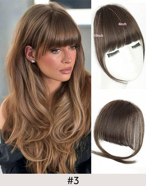 #8/#613/#18/Black/Dark Brown/Medium Brown/Soft Brown Clip in Bangs Daily Wear Real Human Hair Clip On Bangs