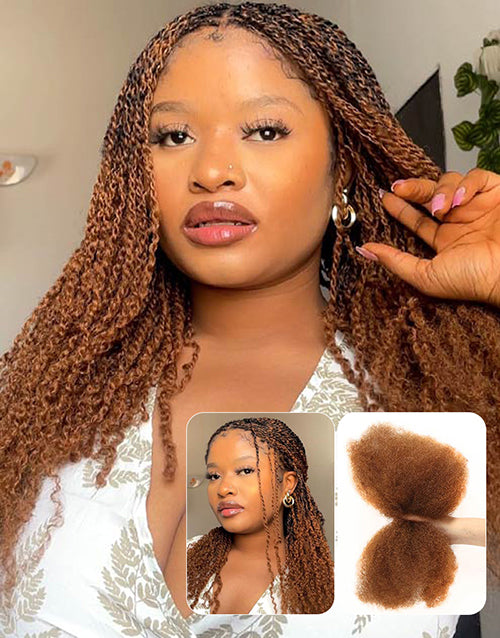 Brazilian Remy Hair Afro Kinky Bulk Human Hair For Braiding Dreadlock Hair