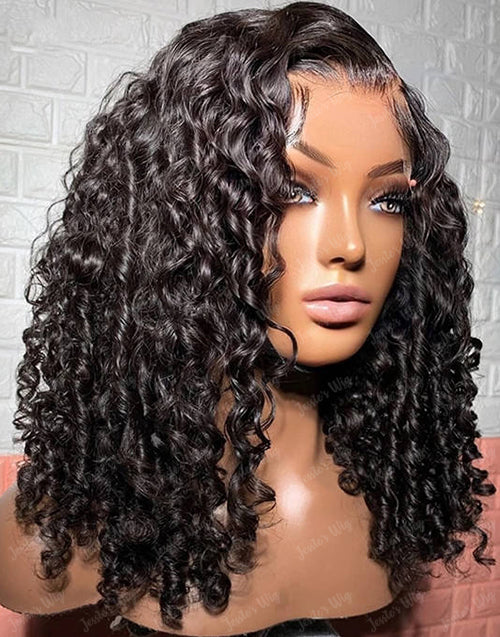 Pixie Curl 13x4 Lace Frontal Human Hair Wig Glueless Preplucked Wig
